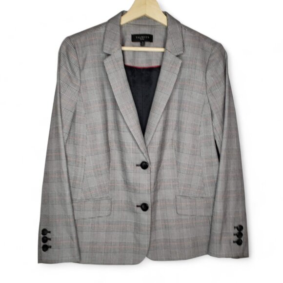 Talbots Gray Plaid Blazer - Picture 1 of 6
